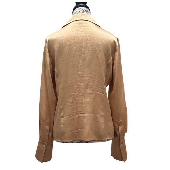 Lafayette 148 Women’s Blouse w/ Bell Sleeves. Peach. Medium - Picture 8 of 11